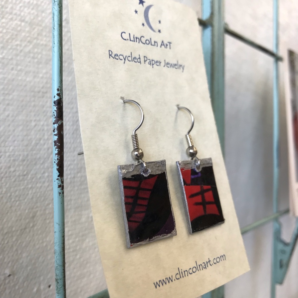 Recycled Paper Earrings ♻️